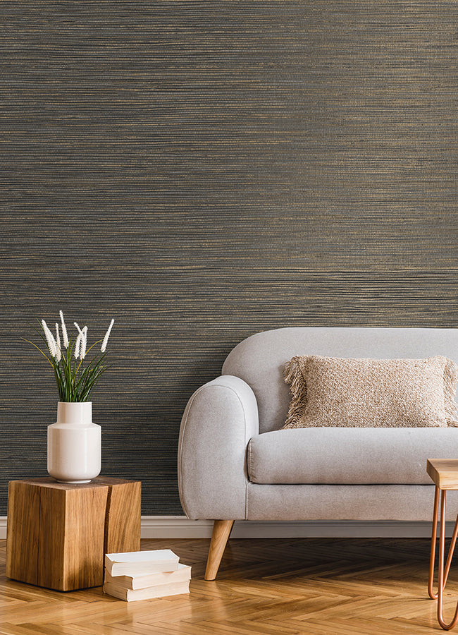 
                  
                    Alton Black Faux Grasscloth Wallpaper
                  
                