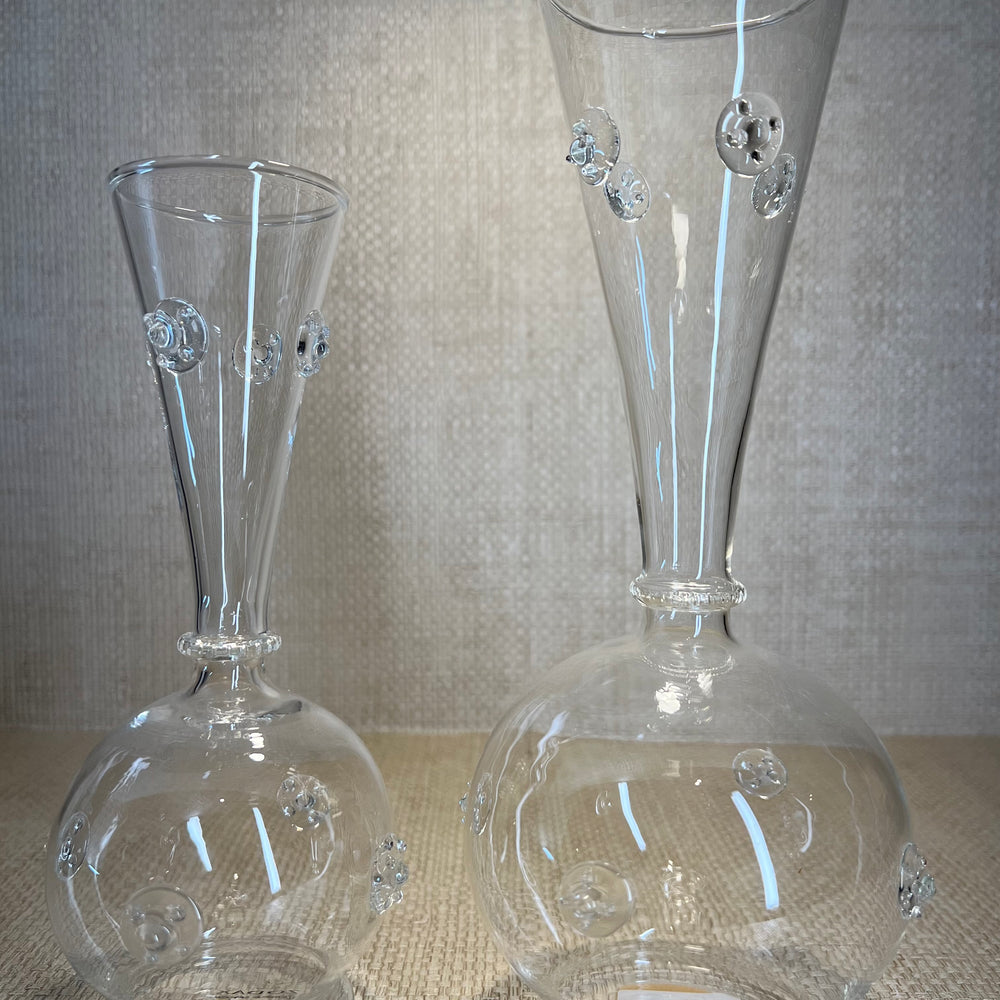 Vendome Glass Vase, 7.75"